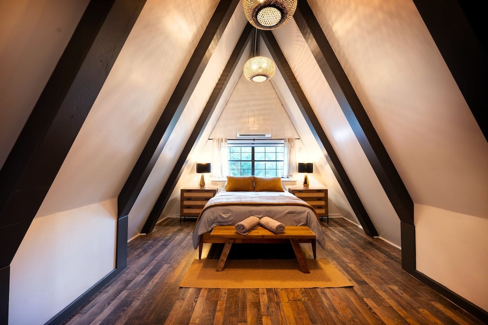 A-frame Retreat on Private Pond