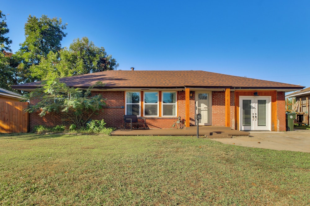 Easy OKC Access! Quiet Home w/ Yard & Workspace