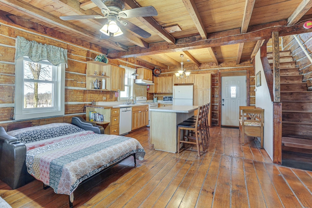 Historical Log Cabin on 80 Acres in Hartford!