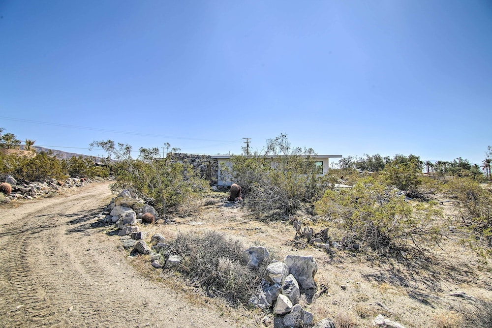 Patio & Views: Eccentric Desert Hot Springs Home view 3