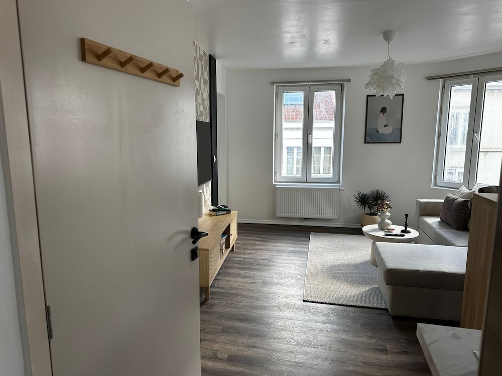 Modern 1BR plus LR Apt Near Gravensteen