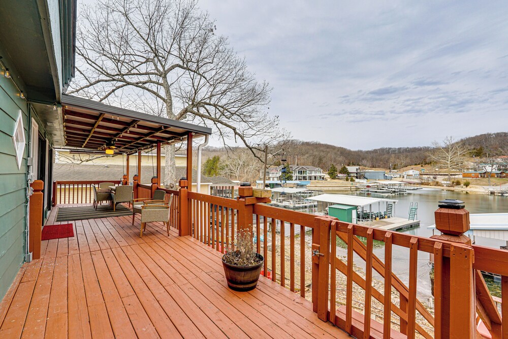 Central Waterfront Home w/ Dock in Lake Ozark!