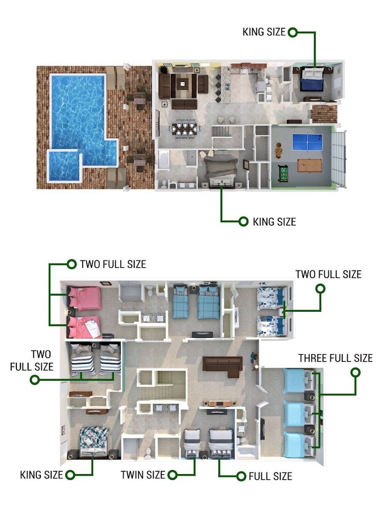 Game Room Large Pool 9BR Disney Area