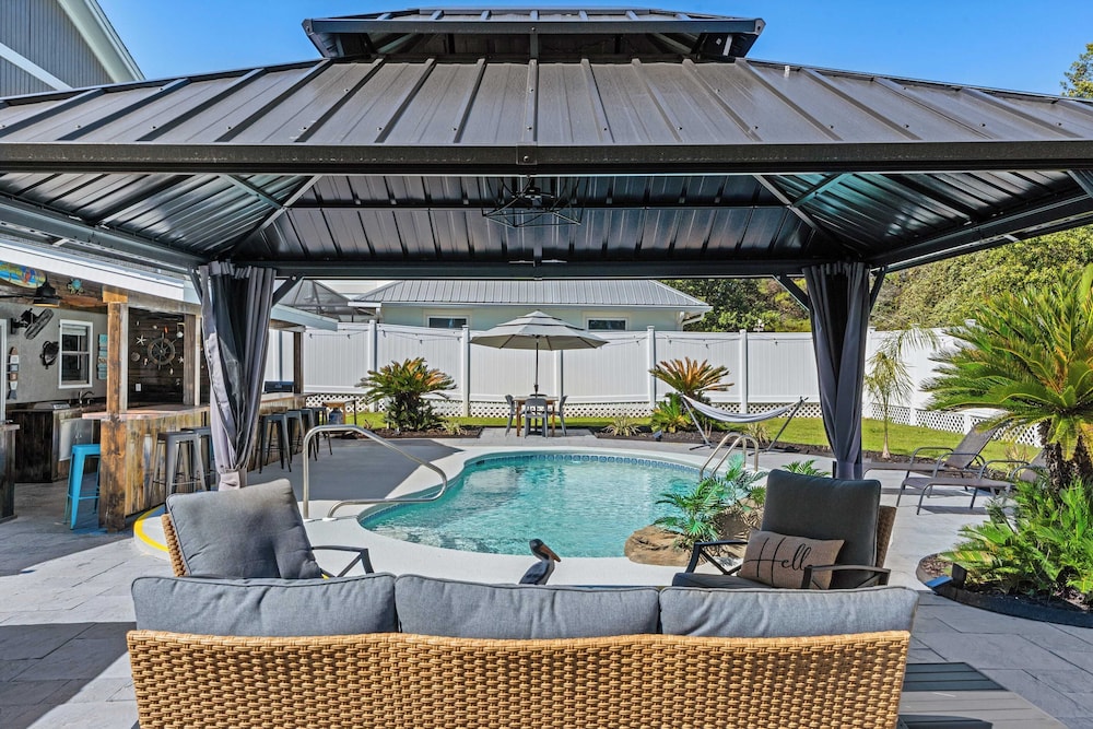 Stylish Panama City Home w/ Pool, Tiki Bar, & Walkable Beach Access