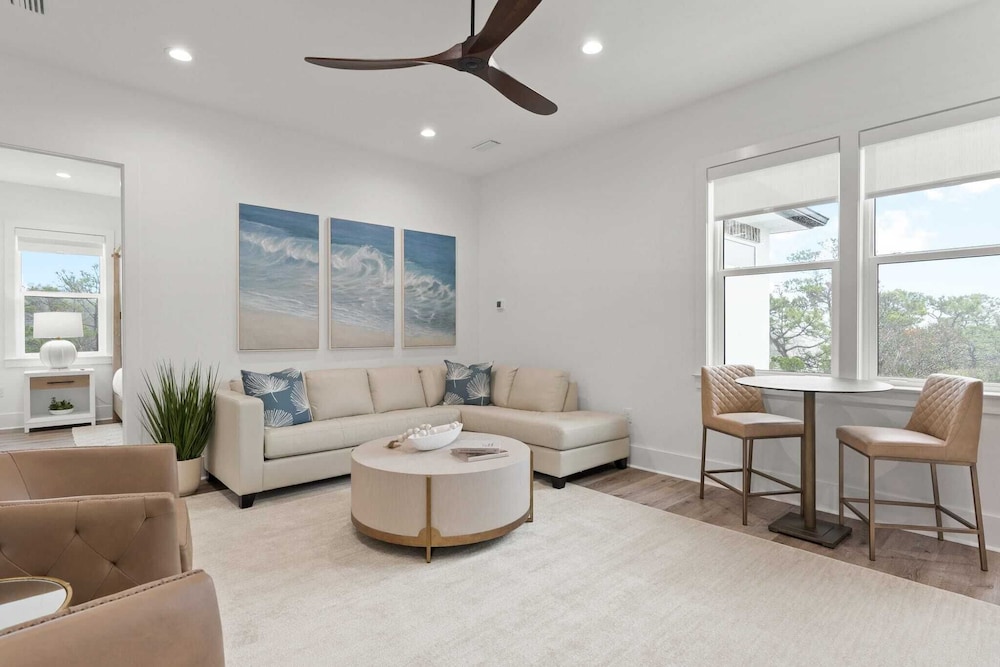 Luxe 30A Home w/ Pool, Outdoor Dining, Golf Cart, & Minutes to Beach