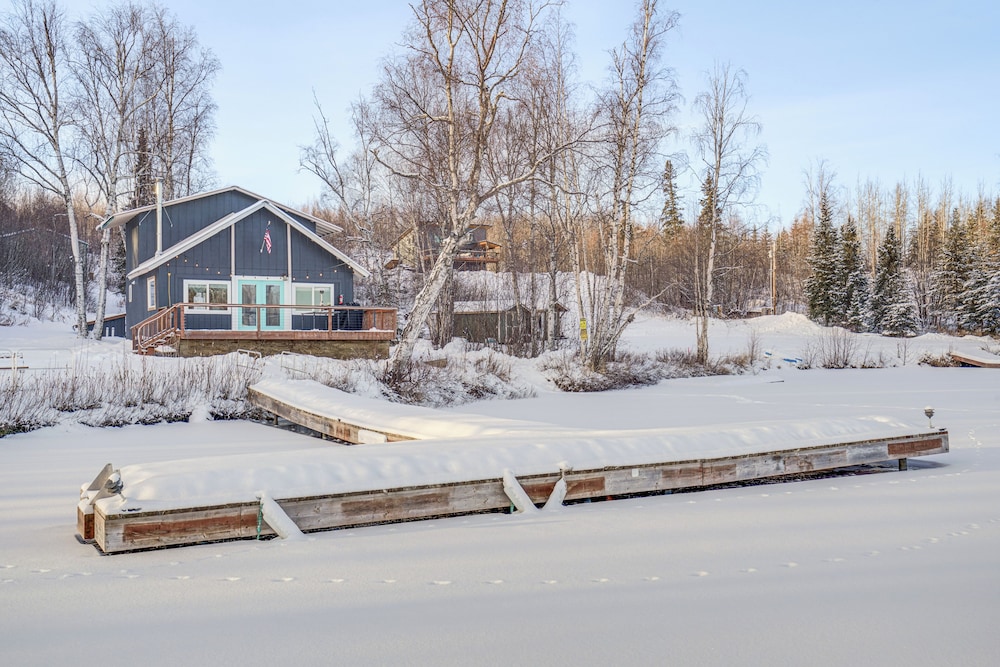 Scenic Waterfront Big Lake Home: Fish, Boat, Sled!