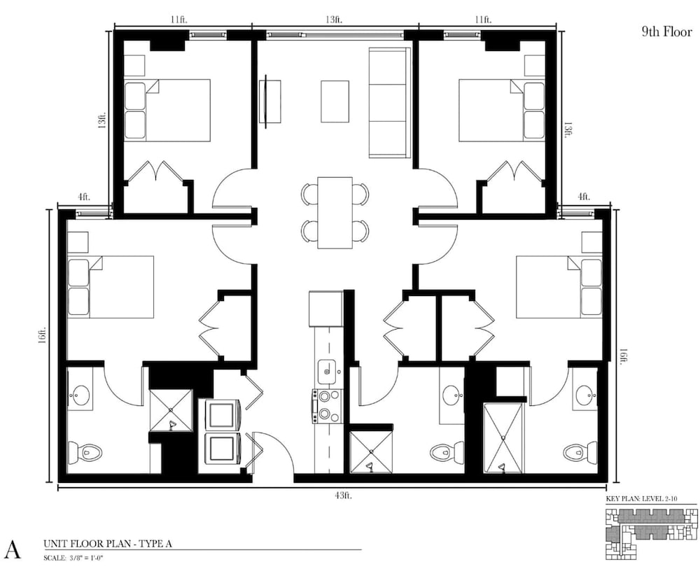 Modern 4BR Free Pkg Near Train Dining