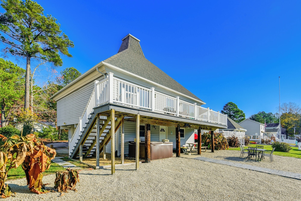 Private Dock & Deck: Waterfront Ocean Pines Home