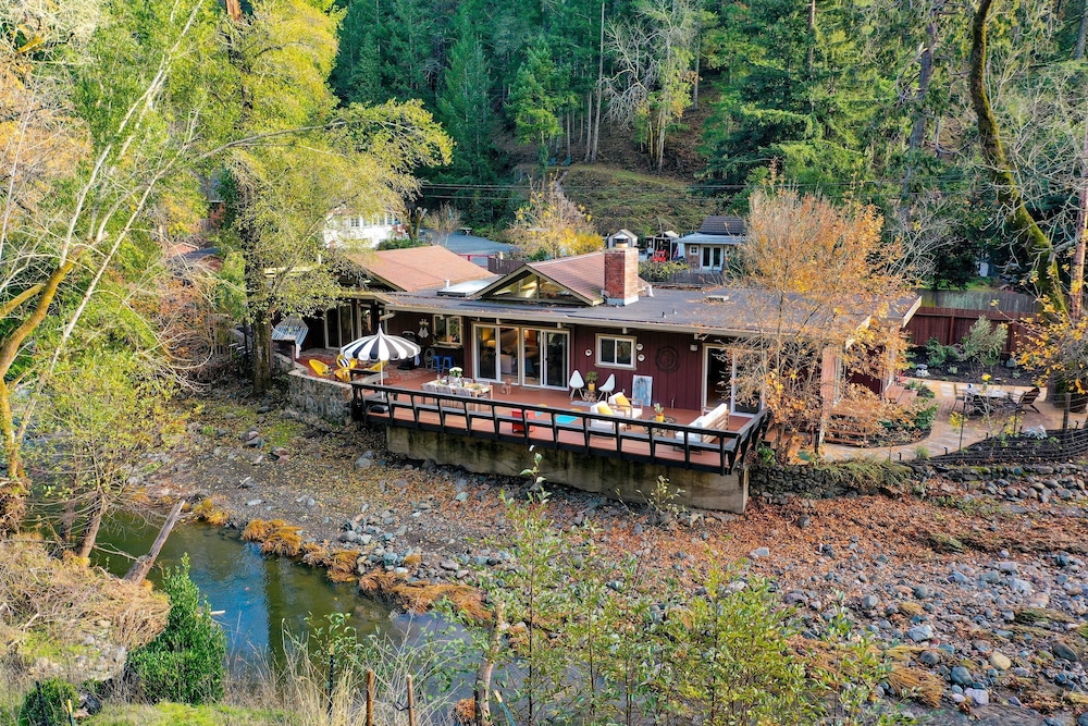 Sonoma Creek Haven Hot Tub Firepit Creekside Views Near Kenwood Wineries
