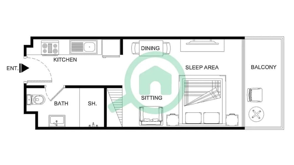 Studio in Bloom Heights With Captivating City View
