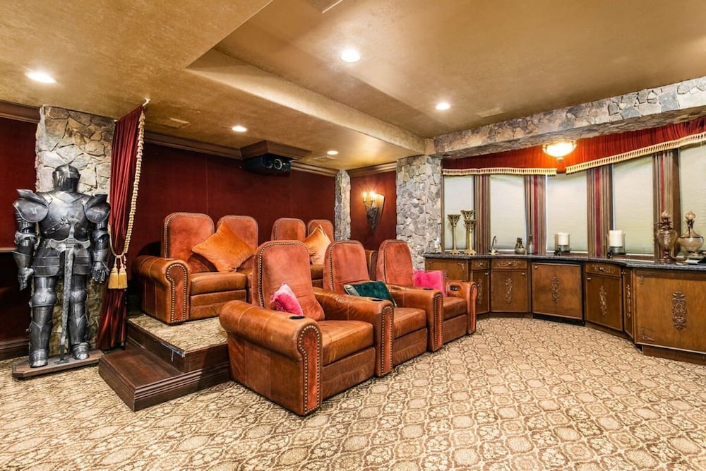 Luxurious 3-story Estate With Gym Pool Slide Private Beach and Lighthouse Views