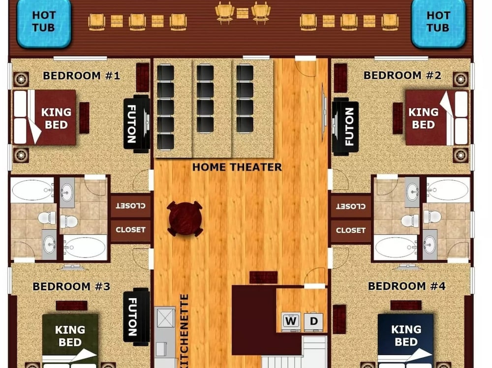 A View for All Seasons Luxe Smoky Mountain Cabin With Hot Tubs Game Room