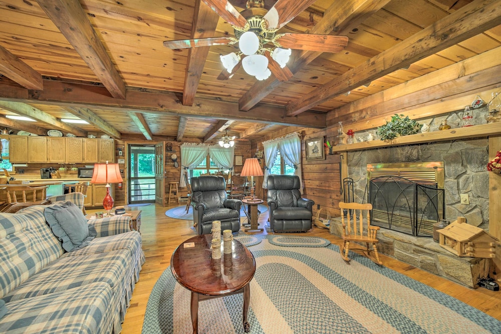 Scenic Creekside Cabin w/ Wraparound Porch! view 2