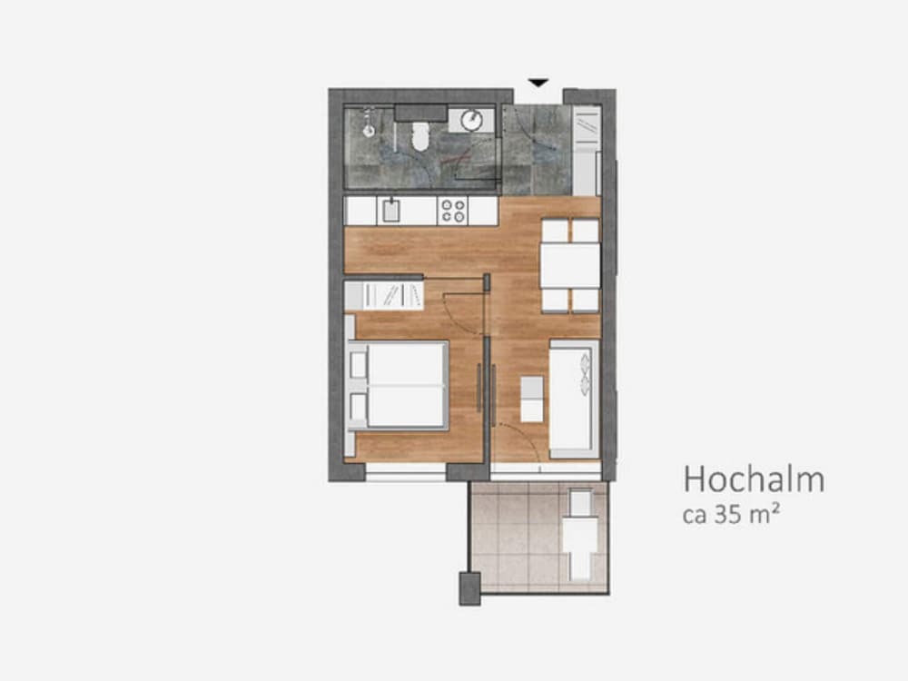 Nice Apartment With Balcony, Right on the Skislope
