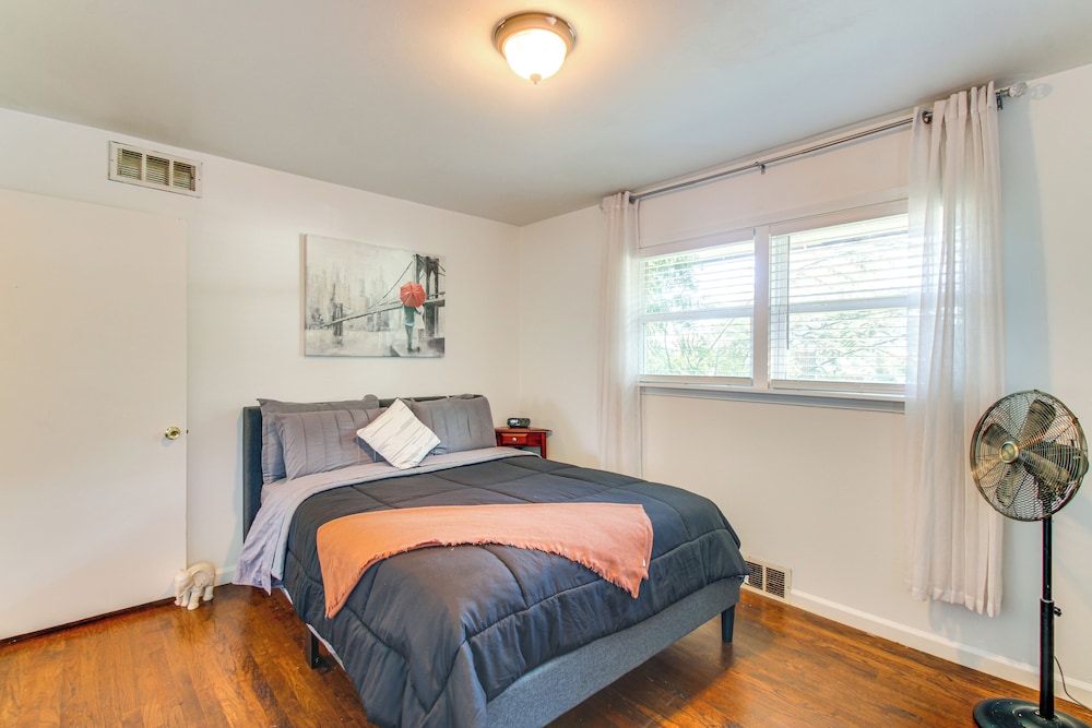 Easy OKC Access! Quiet Home w/ Yard & Workspace