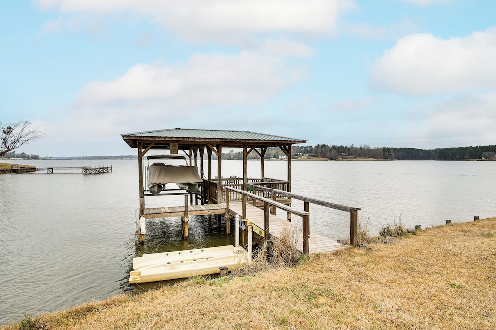 Private Dock + Porch: Serene Lake Greenwood Escape