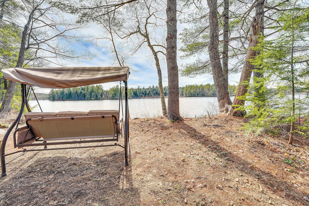 Private Dock & Deck: Tranquil Dam Pond Cottage!