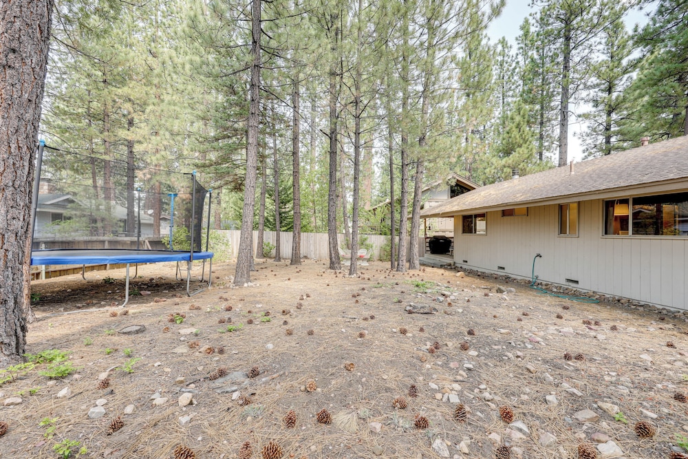 Game Room + Deck: Wooded Big Bear Lake Retreat