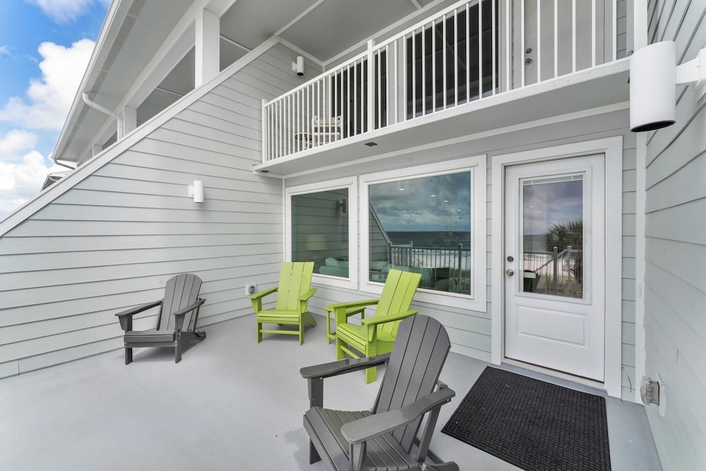 Beachfront Panama City Beach Stay With Gulf Views, Balconies, a King Suite, two Queens, and Twin Nook for 8 Guests The Shores Townhome by Avantstay
