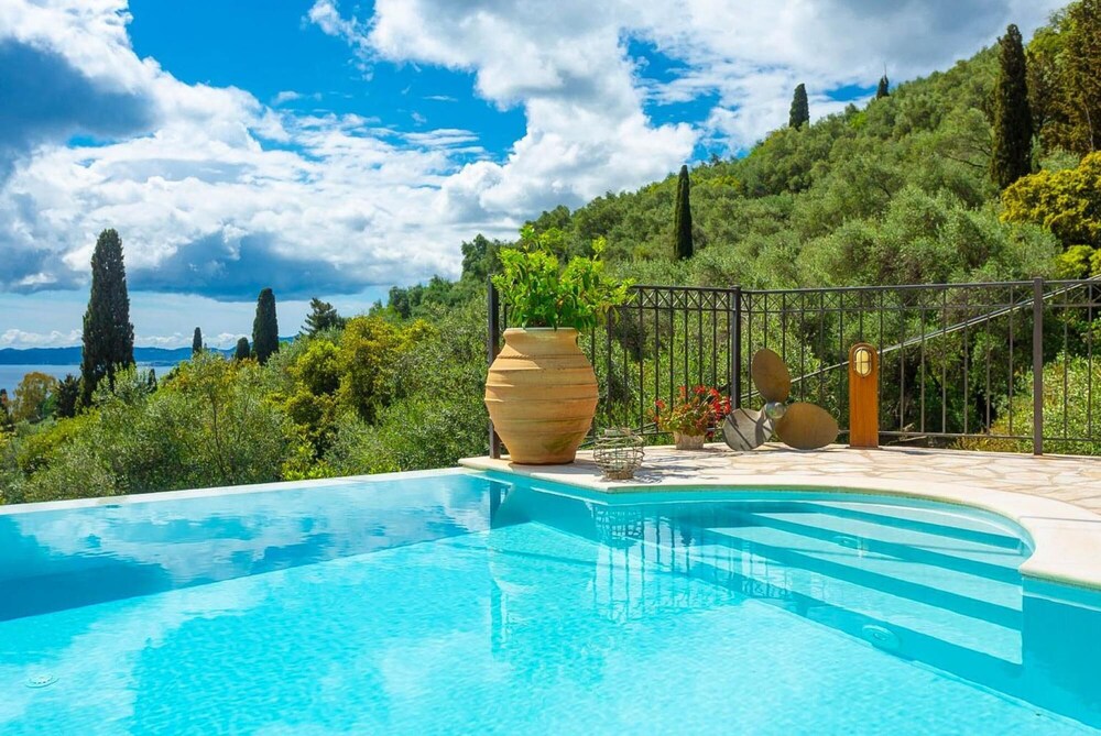 Villa Katerina Large Private Pool Walk to Beach Sea Views A C Wifi Car Not Required - 2359 view 5