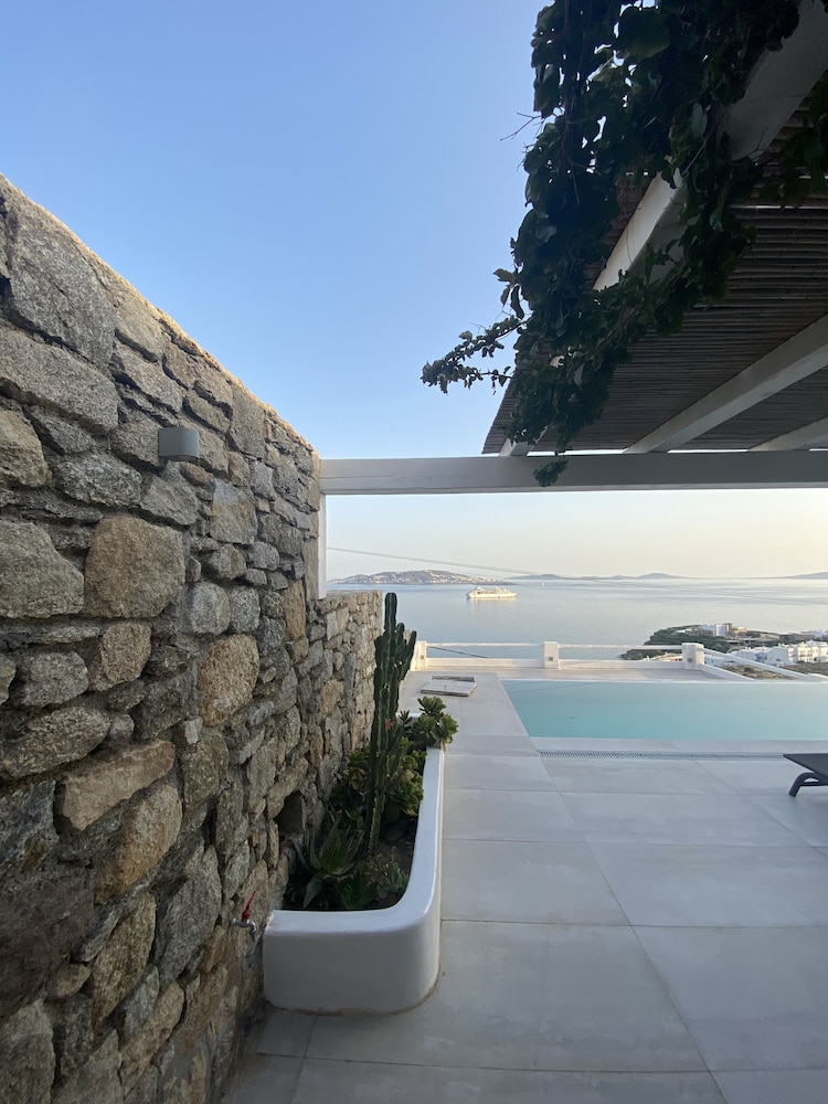 Mykonian Luxury Villa Azure w View Pool view 5