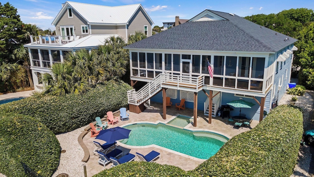 Historic Isle of Palms Retreat Near the Beach w/ Pool & Screened Porch Roosevelt Retreat by Avantstay