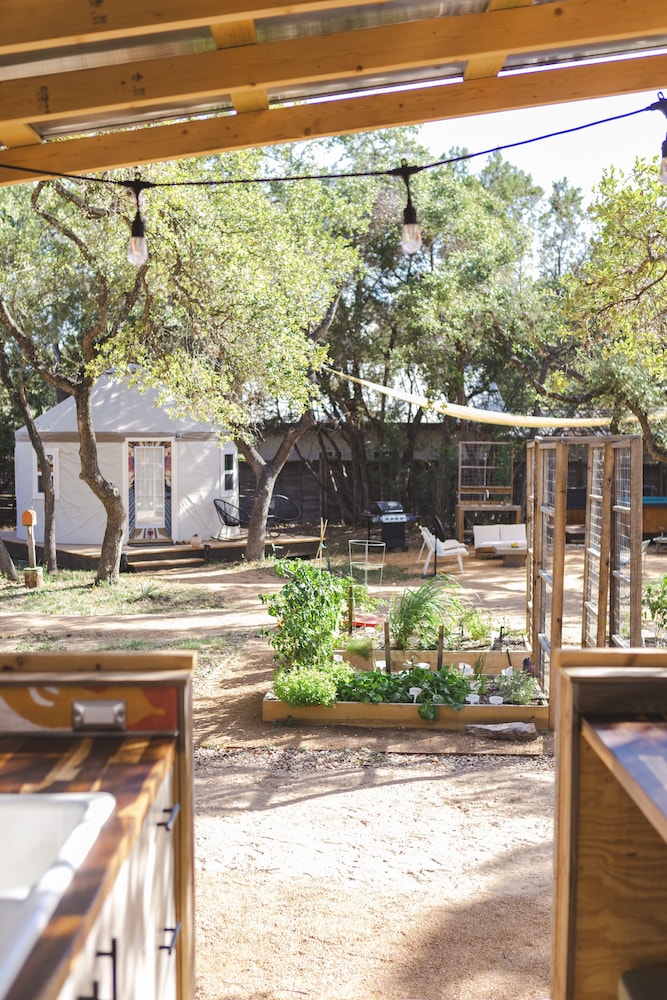 The Macaw Yurt at Camposanto ATX Glamping on Lake Travis