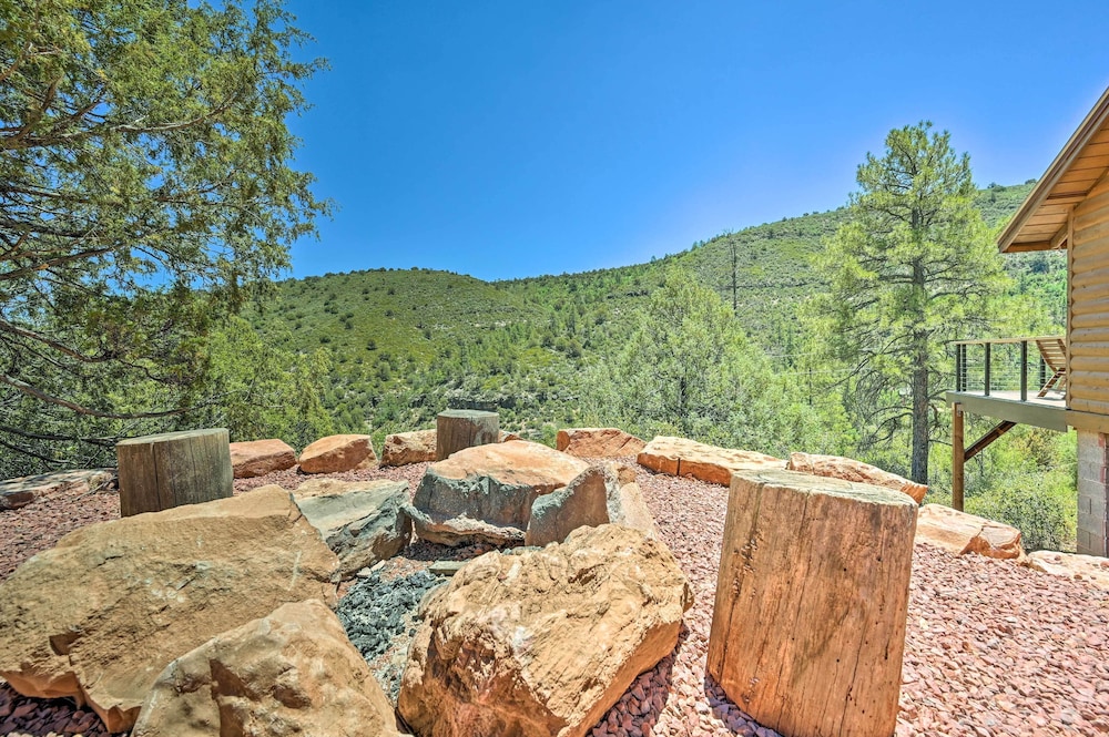 Deck & Mogollon Rim Views: Secluded Payson Cabin view 5
