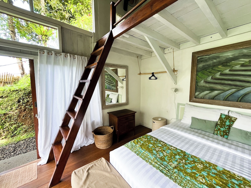 Frame Cabin with Endless Rice Field View