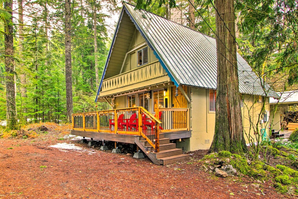 Cozy A-frame w/ Hot Tub, Fire Pit, & Fireplace! view 5