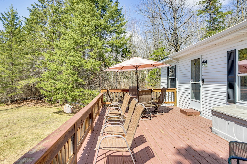 Tenstrike Lake House on 60 Acres: Hike & Fish!