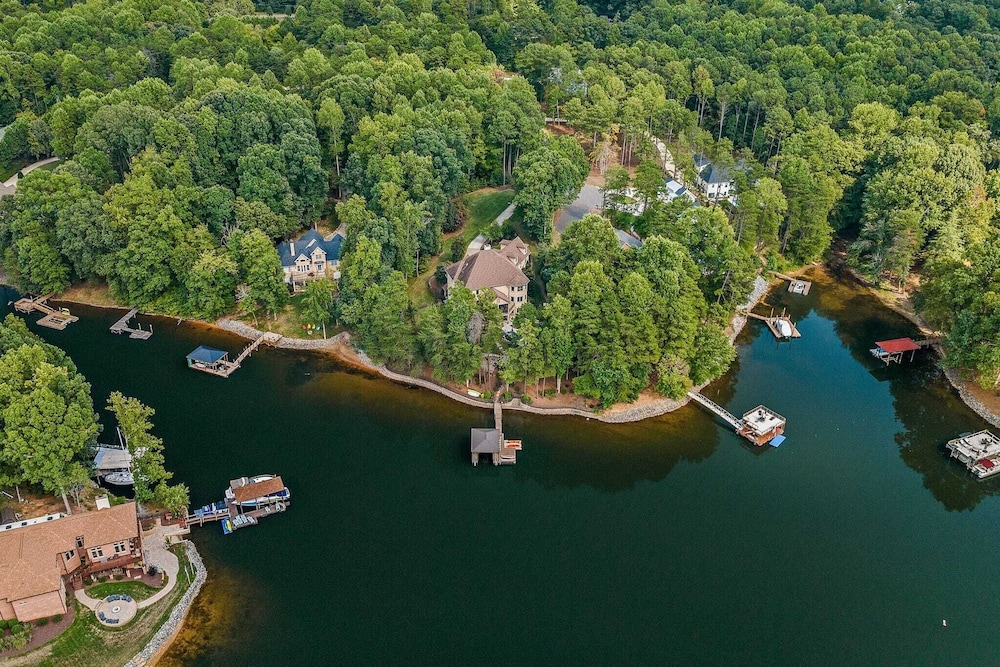 Livin' Large Lake Norman Estate w/ Pool, Dock, Game Room & Scenic Views