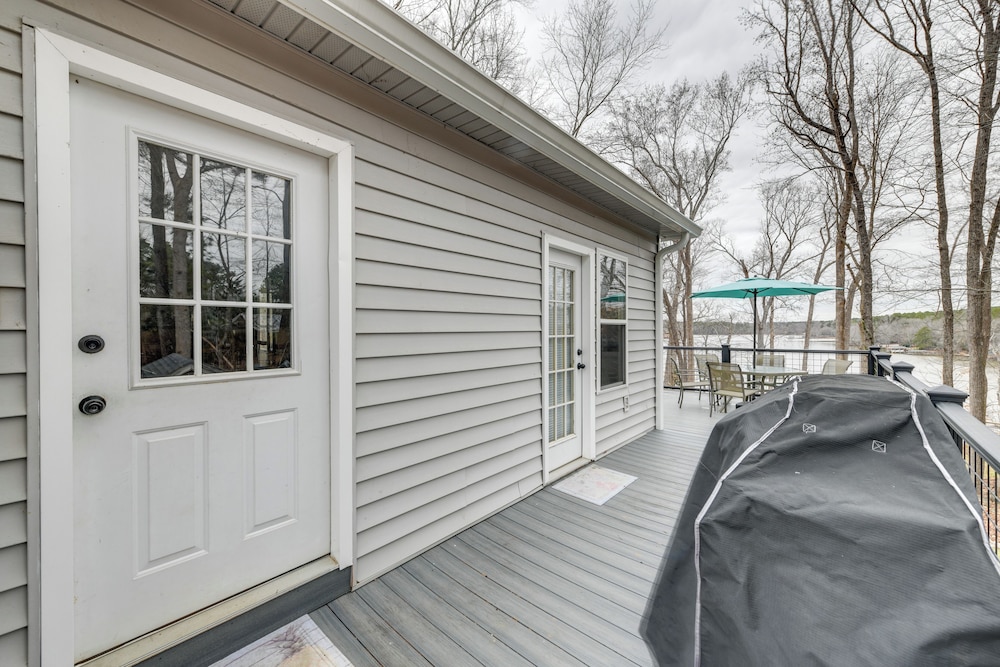 Deck & Lake Gaston Access: Dog-friendly Getaway