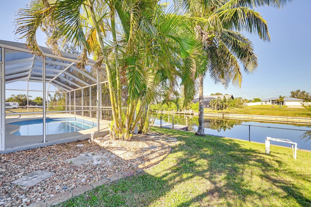 Patio, Dock + Canal Access: Cape Coral Home!