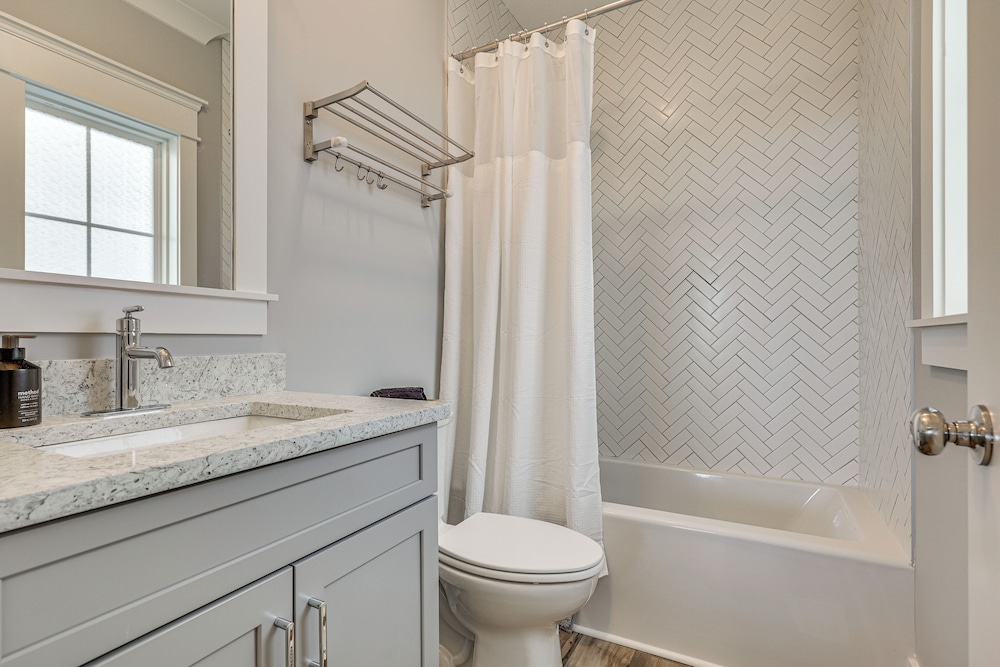 Walk to Beach: Coastal Oak Island Gem w/ Elevator!