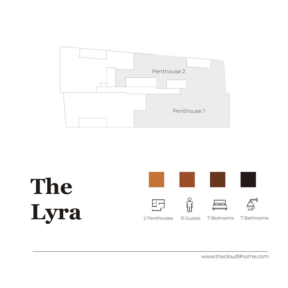 The Lyra Luxury Group Getaway - Two Penthouses