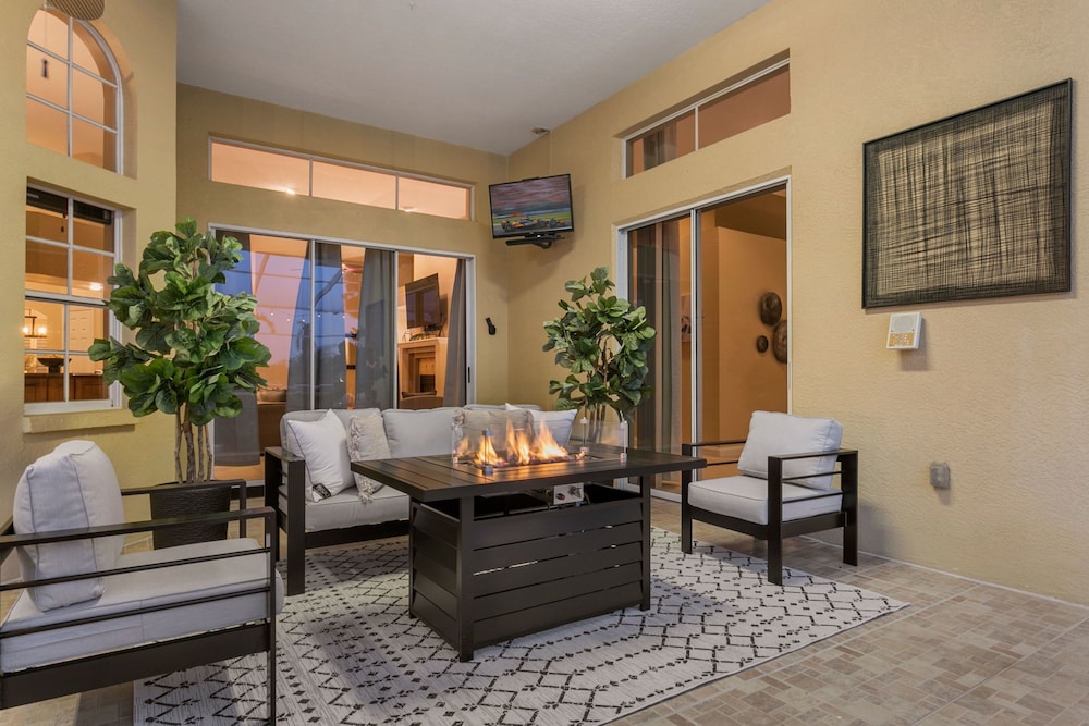 Waterfront Pool Pickleball Court Game Room