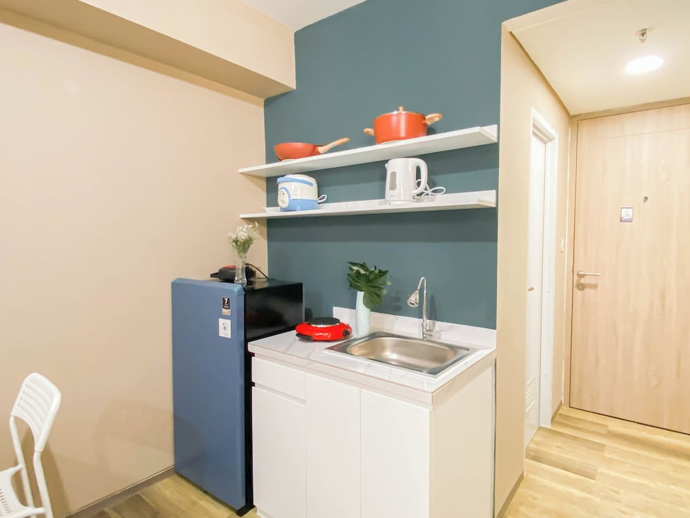 Soft Minimalist Studio Room At Meikarta Apartment
