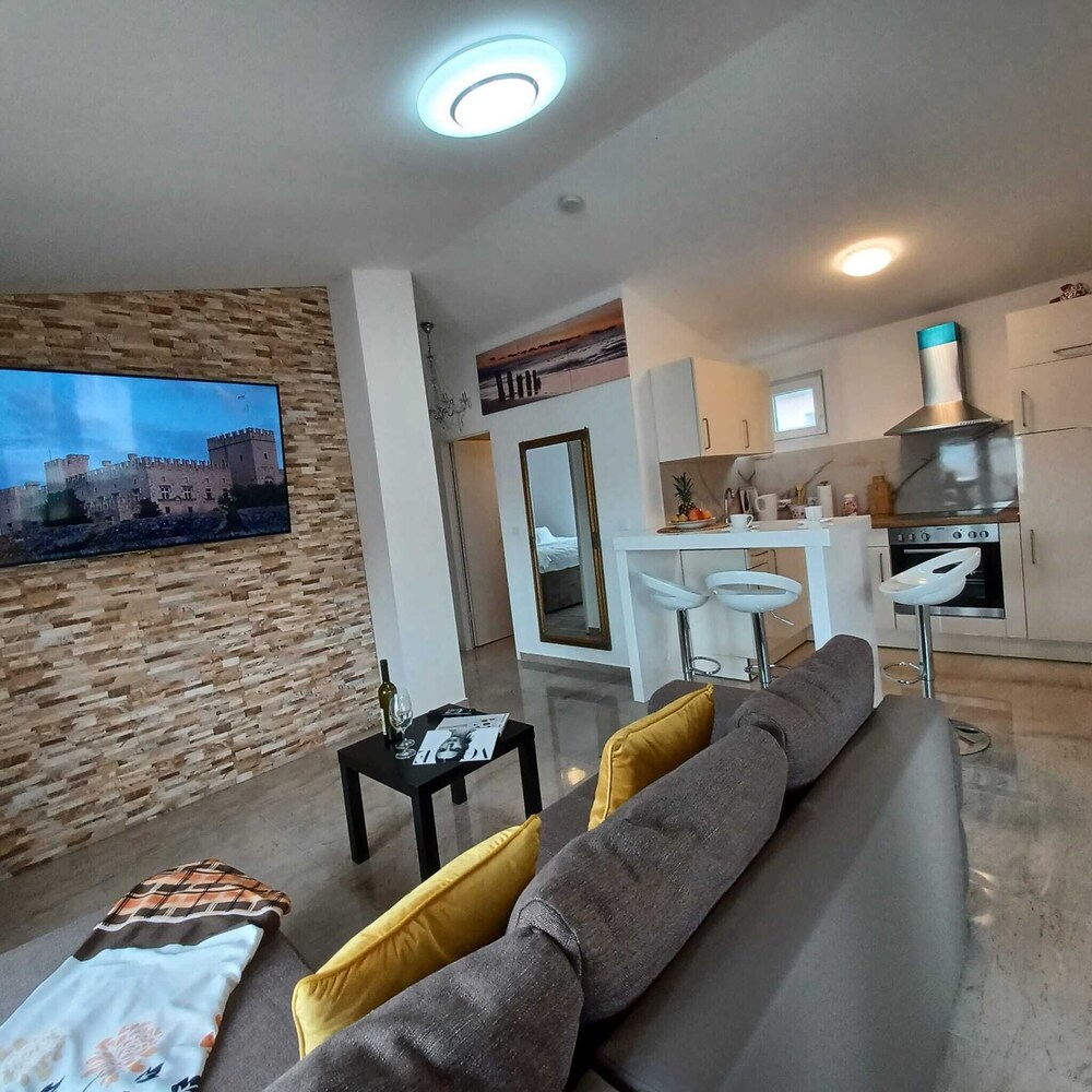 Beachfront Apartment With Balcony and Sea View