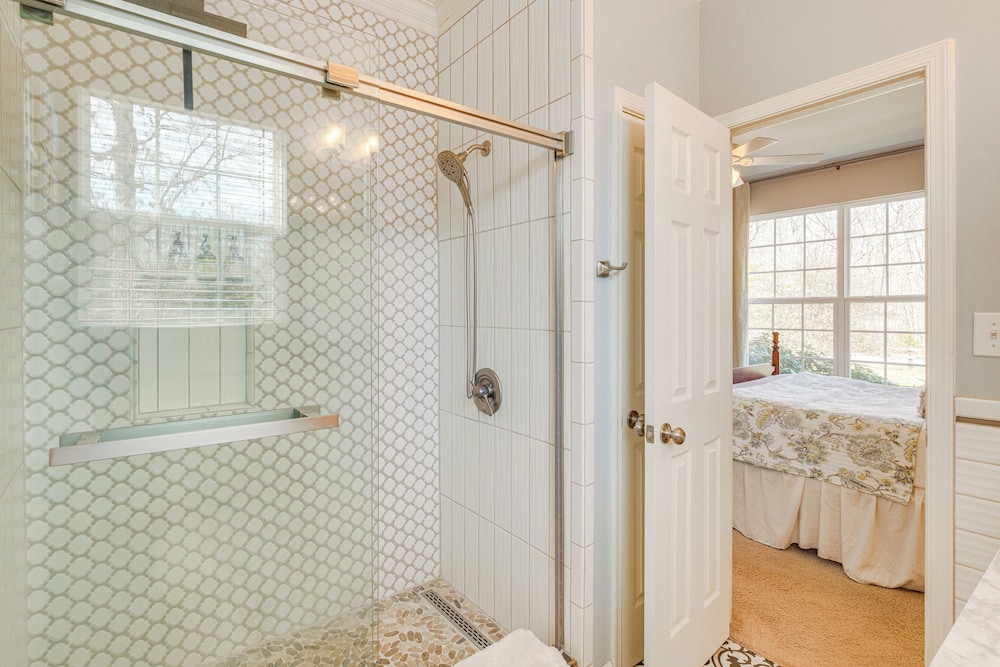 Private Deck & Views: Rural Virginia Escape