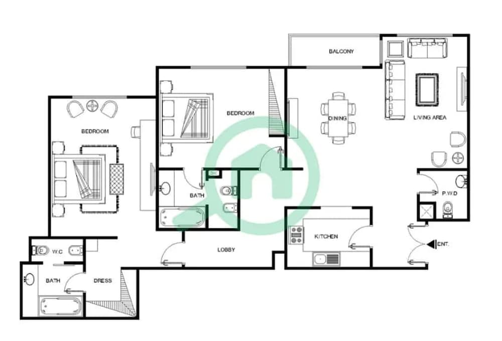 Bahar 2 s Stylish 2 Bedroom That Sleeps 4