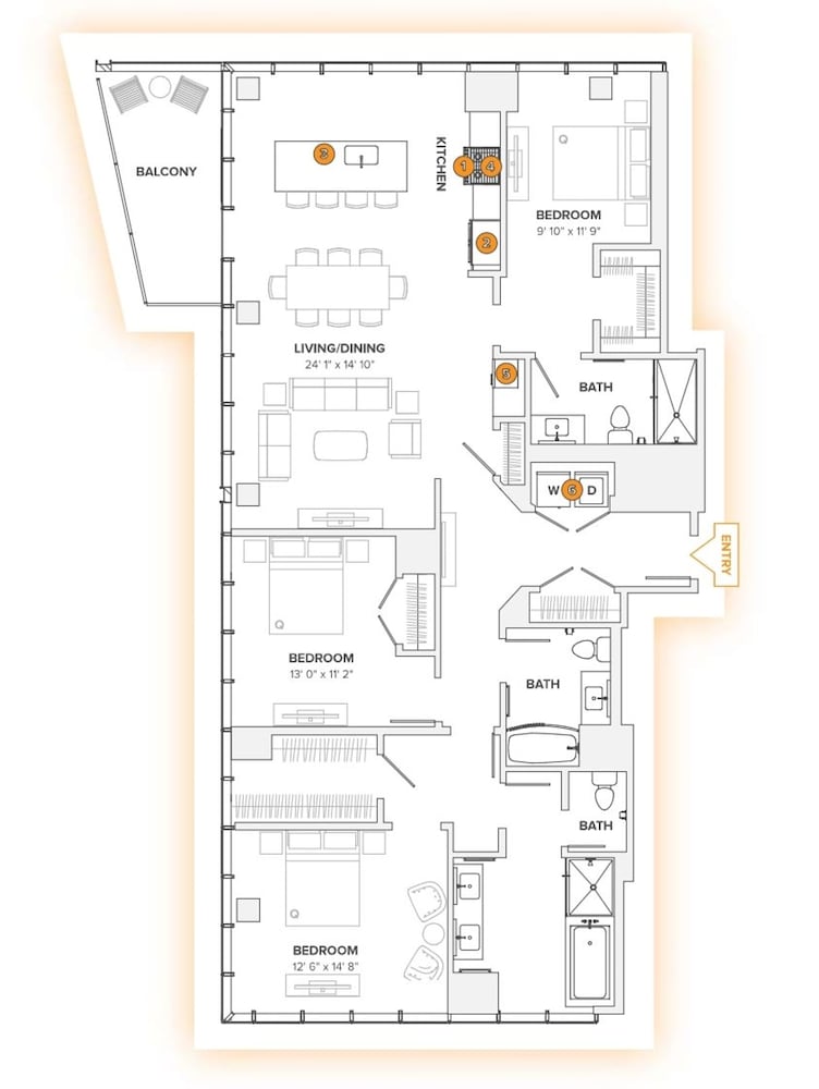Luxury Penthouse 3BR Prime Location
