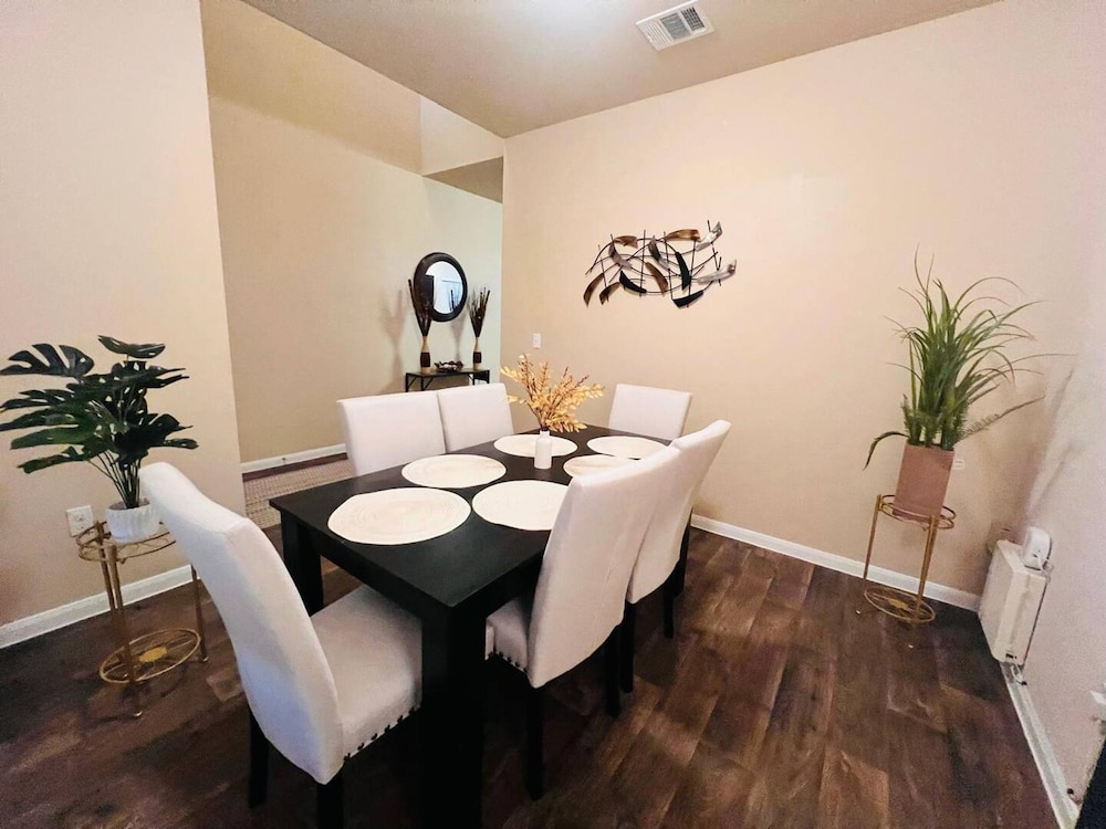 Spacious 4BR Home w Game Room Office Backyard
