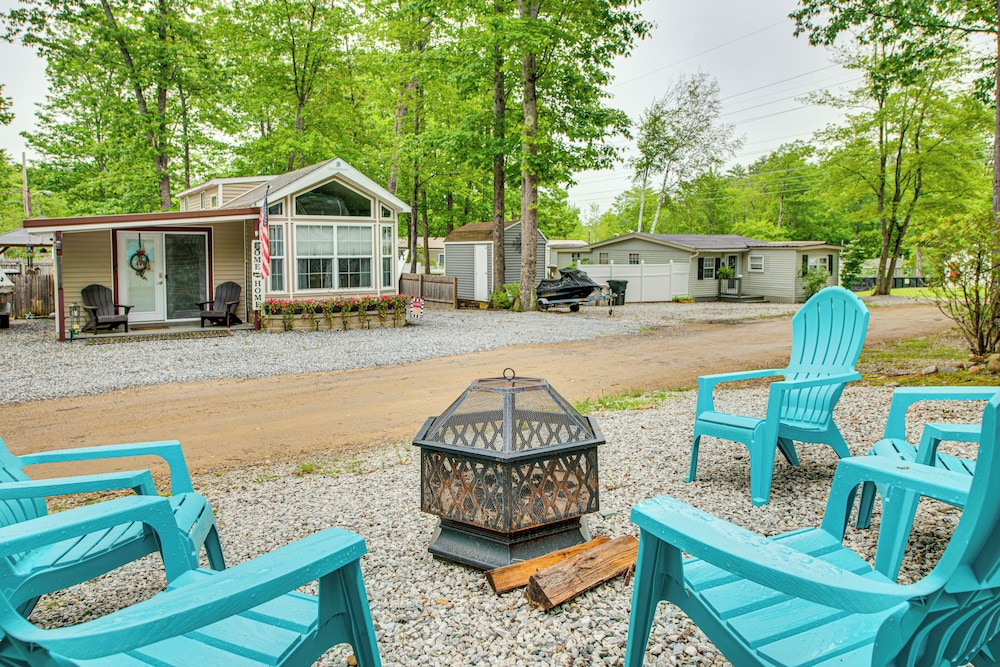 Walk to Lake Beaches: Cabin w/ Patio in Belmont!