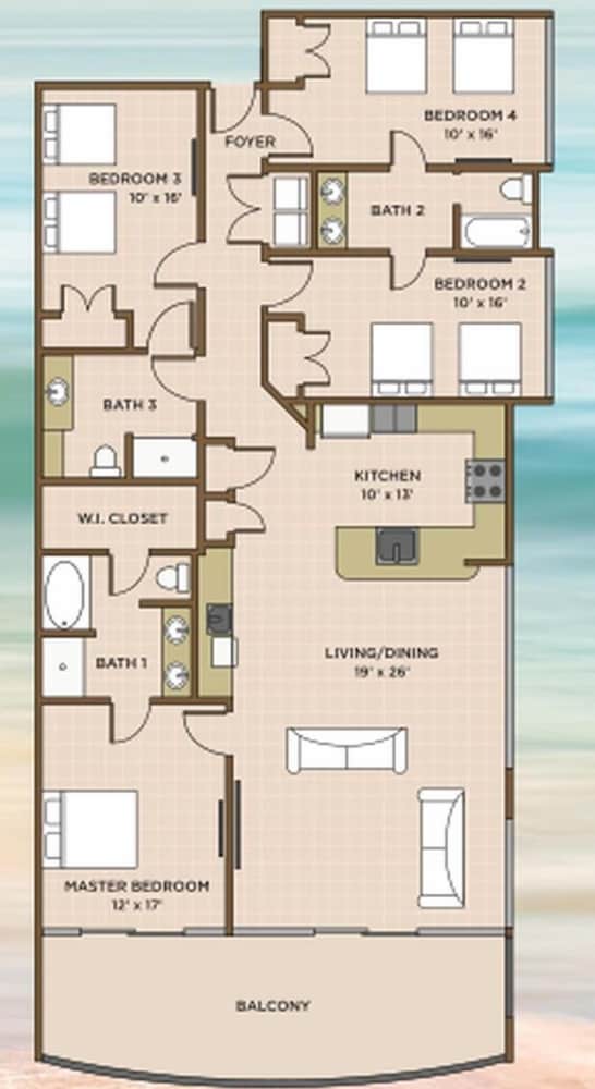 Phoenix Gulf Towers 1508 4 Bedroom Condo