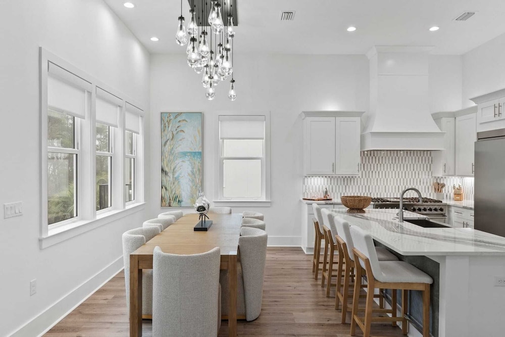 Luxe 30A Home w/ Pool, Outdoor Dining, Golf Cart, & Minutes to Beach