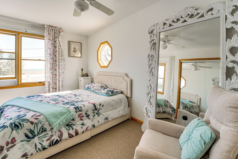 Private Beach & Sauna: Lakefront Deckerville Home!