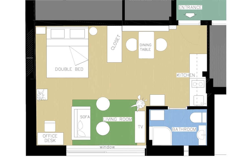 Relaxing Studio Apt 1 min to Highway Parking