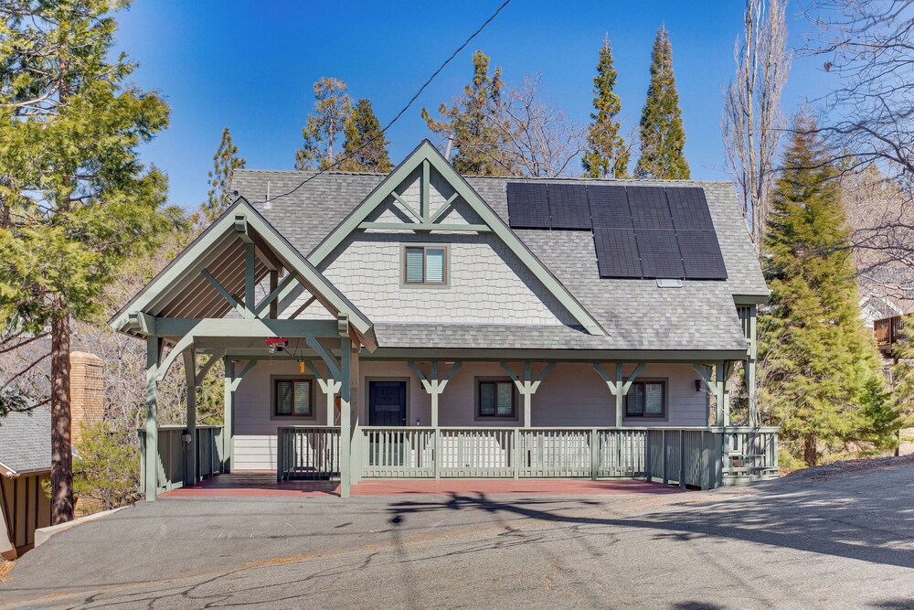 Game Room & Deck: Pet-friendly Lake Arrowhead Home