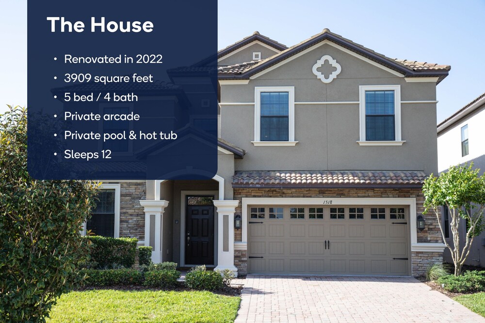 Orlando Resort Retreat Fun-filled Family Haven 5 Bedroom Home